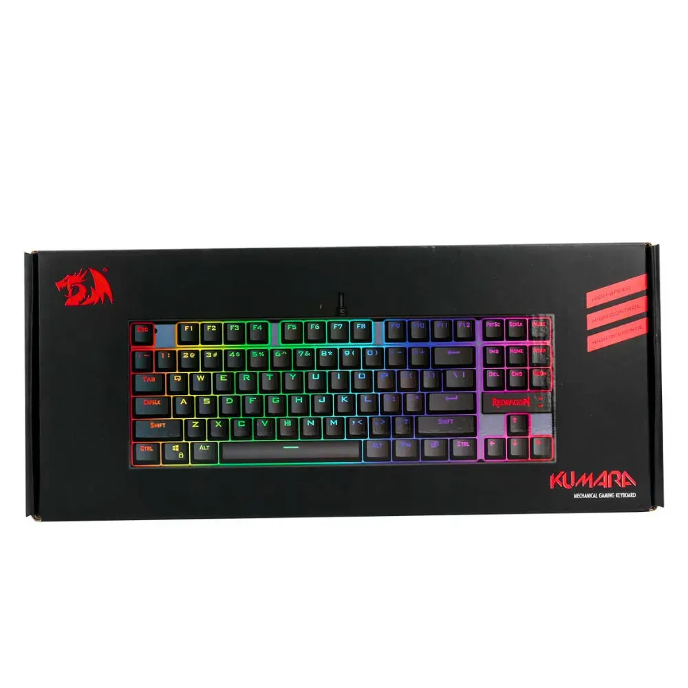 Teclado Gamer Redragon Kumara K552 Negro Alámbrico Rainbow Switch Azul