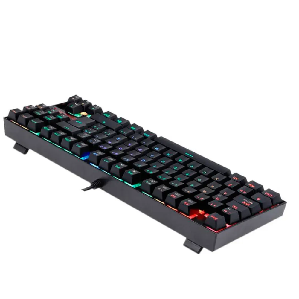 Teclado Gamer Redragon Kumara K552 Negro Alámbrico Rainbow Switch Rojo