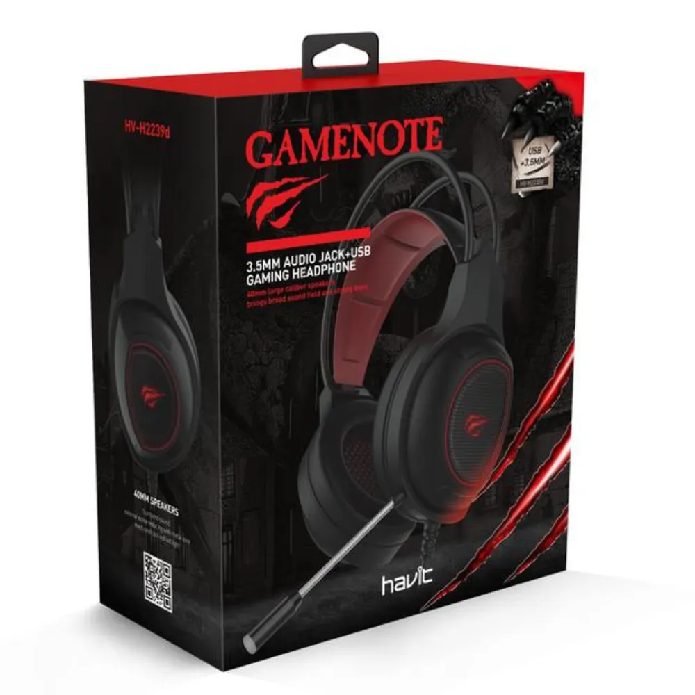 Auriculares Diadema havit H2239D Gamenote