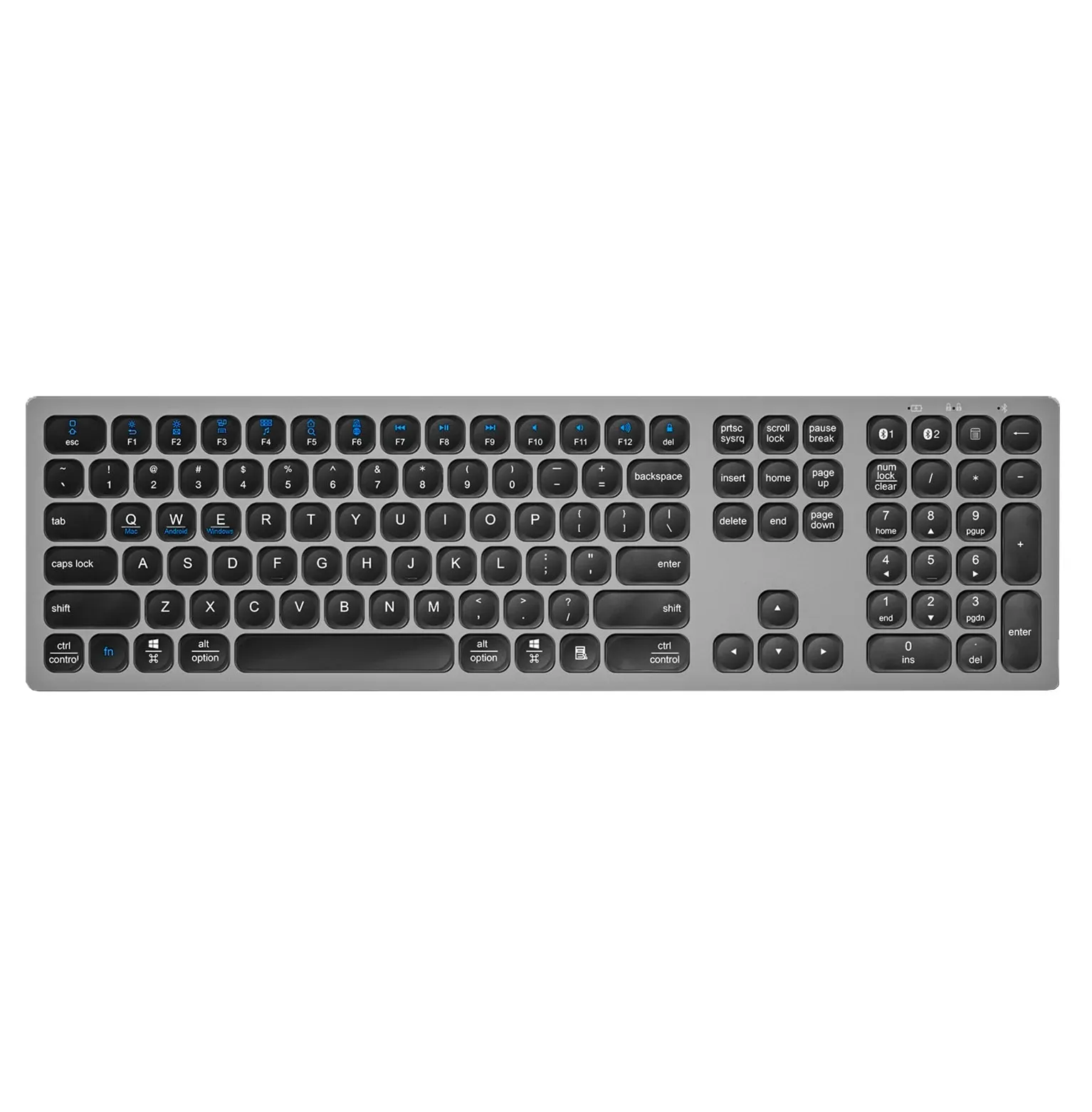 Teclado Inalambrico Recargable Bluetooth Aluminio Profesiona