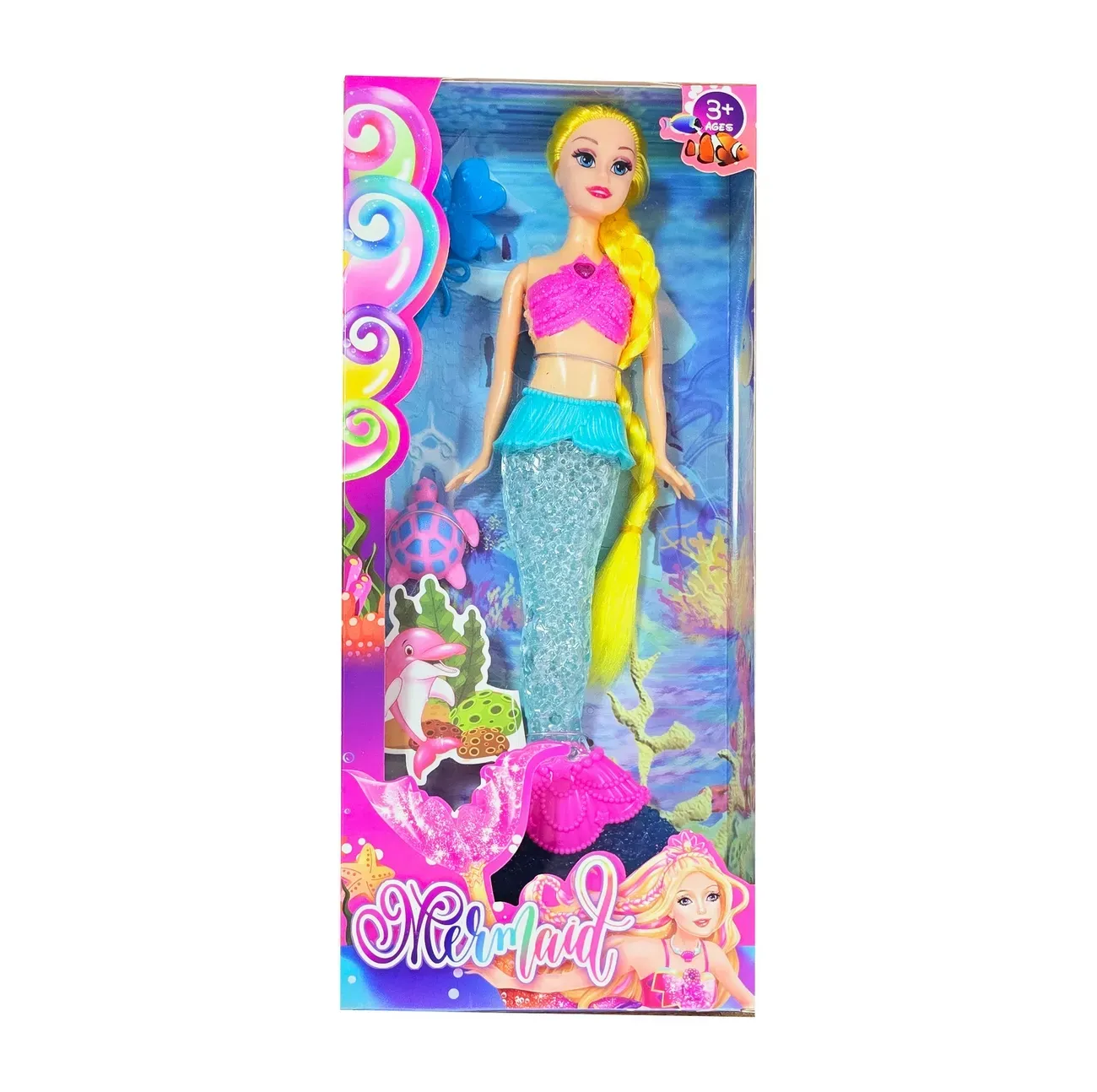 Muñeca Sirena Cola Multicolor Luces Juguete Niñas