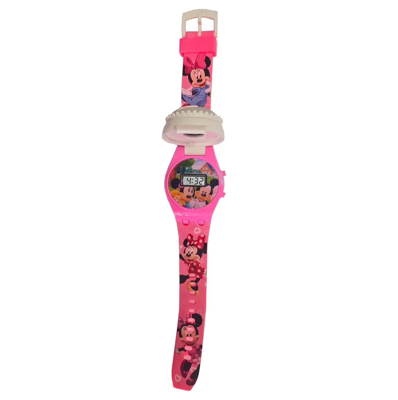 Reloj Niños Digital Minnie Mouse Niña Luces Spinner Infantil