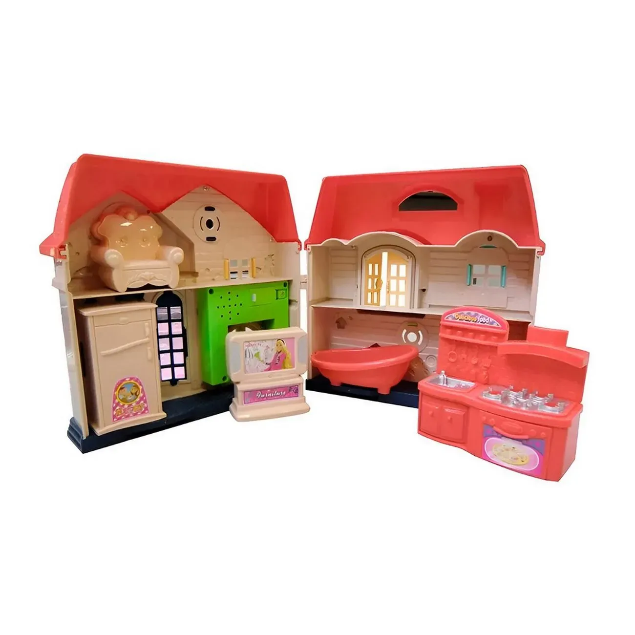 Casa Castillo De Roles Para Muñecas Muebles Accesorios Niñas