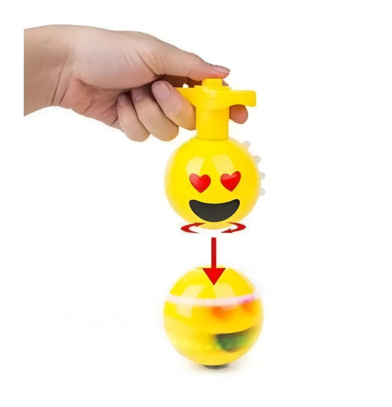 Trompo Luces Emojis Luces Musica Colores Divertido Niños X 6