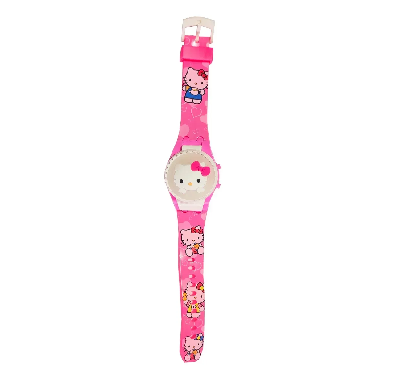 Reloj Niños Digital Hello Kitty Luces Spinner Infantil Niñas