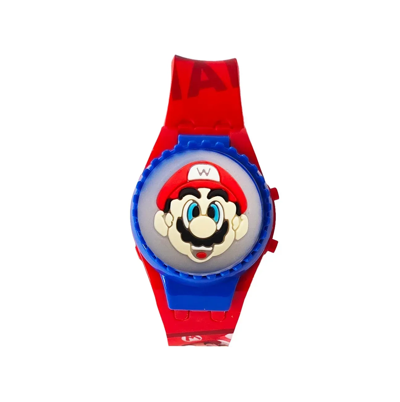 Reloj Niños Digital Super Mario Luces Spinner Tapa Infantil