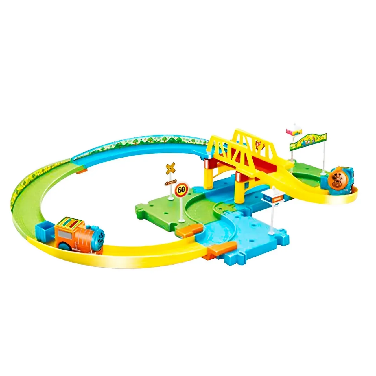 Pista Tren Set Armable Interactiva Movimiento Juguete Niños