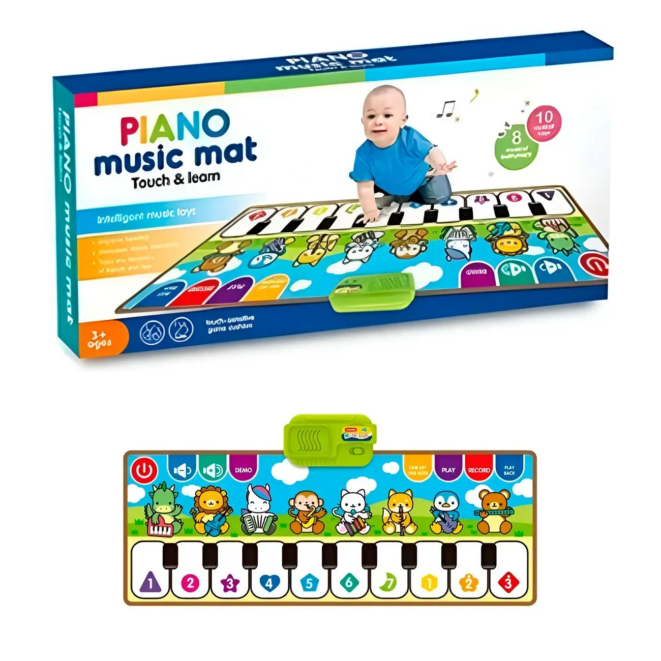 Piano Musical Animales Instrumento Musical Tapete + Baterias