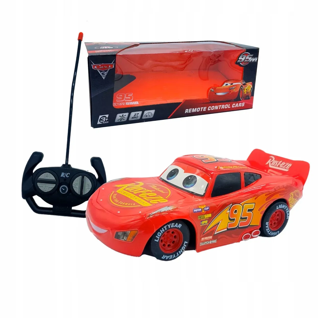 Carro Control Remoto Rayo Mcqueen Cars Juguete + Baterias