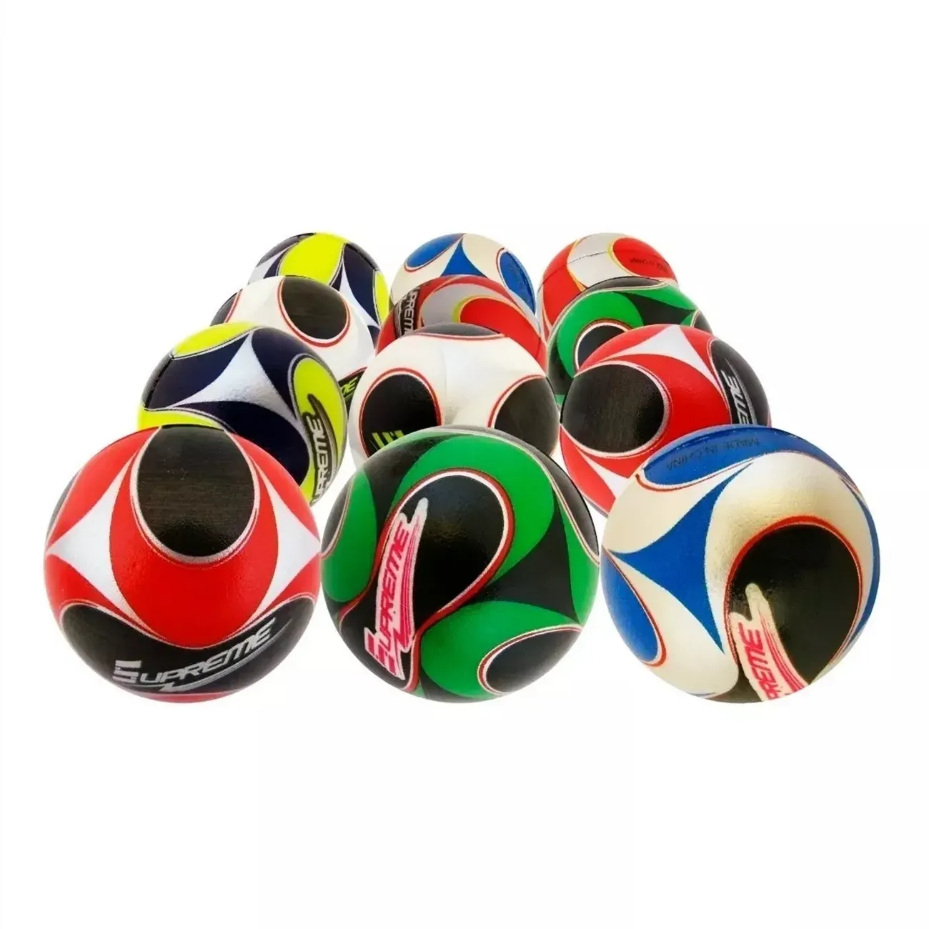 Pelotas Antiestres Futbol Soccer Multicolor X 12 Unidades