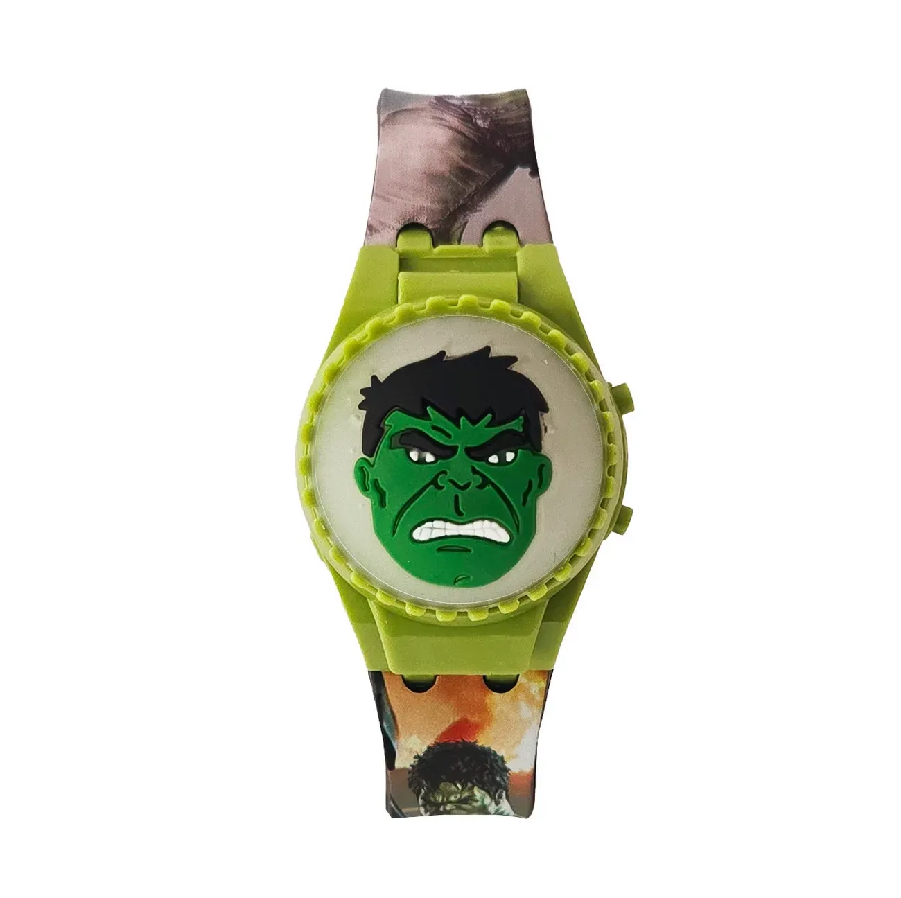 Reloj Niños Digital Hulk Luces Spinner Tapa Infantil Regalo