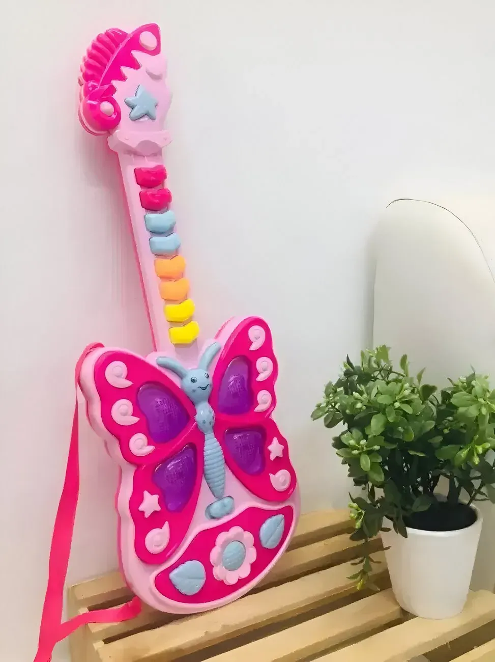 Guitarra Mariposa Niñas Juguete Luces Interactivo + Baterias