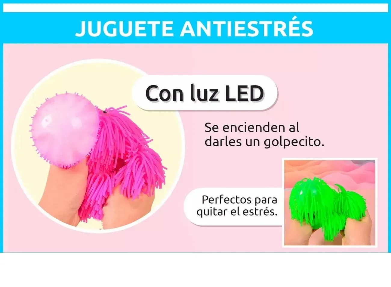 Peludito Perrito Apretable Antiestrés Juguete Luz Sensorial