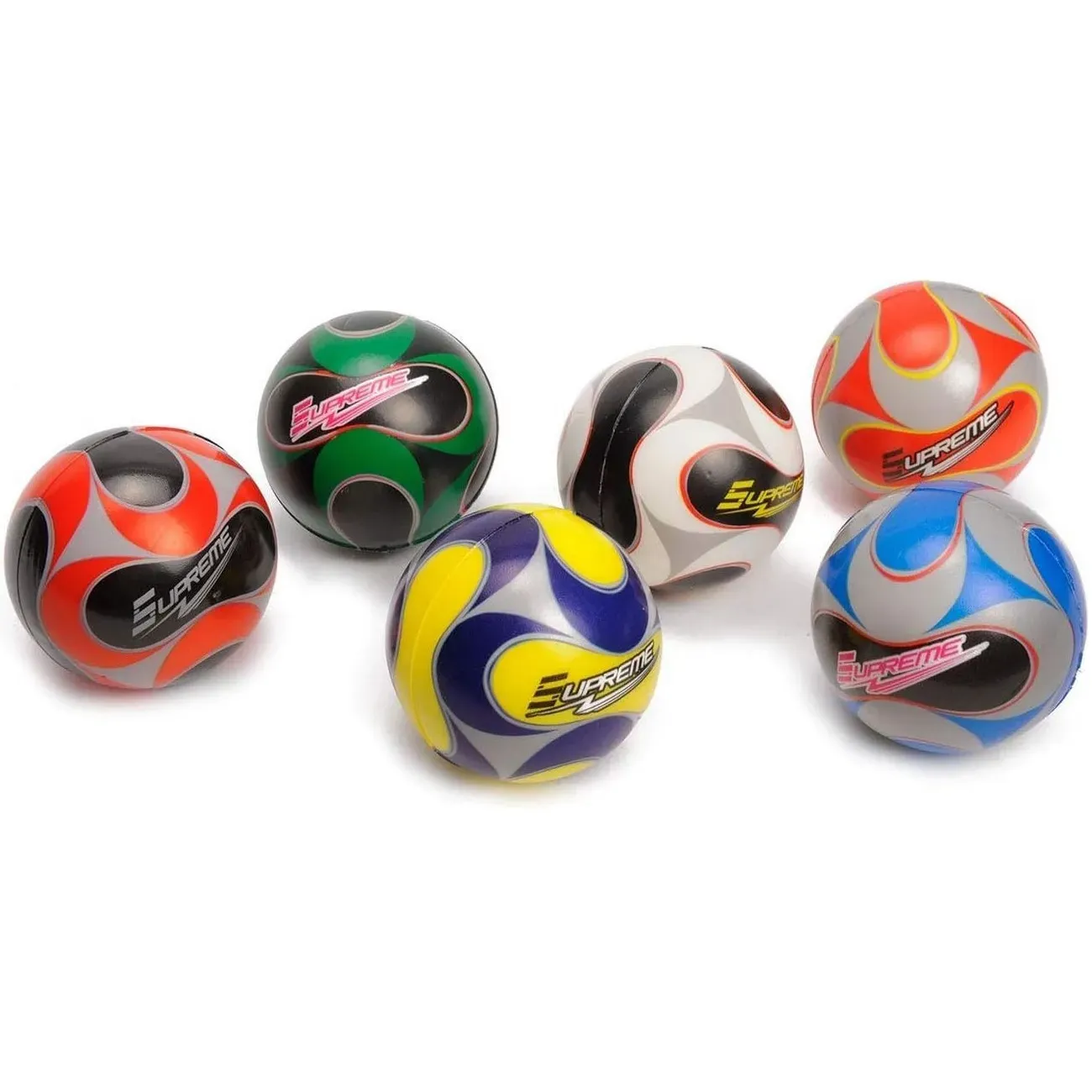 Pelotas Antiestres Futbol Soccer Multicolor X 12 Unidades