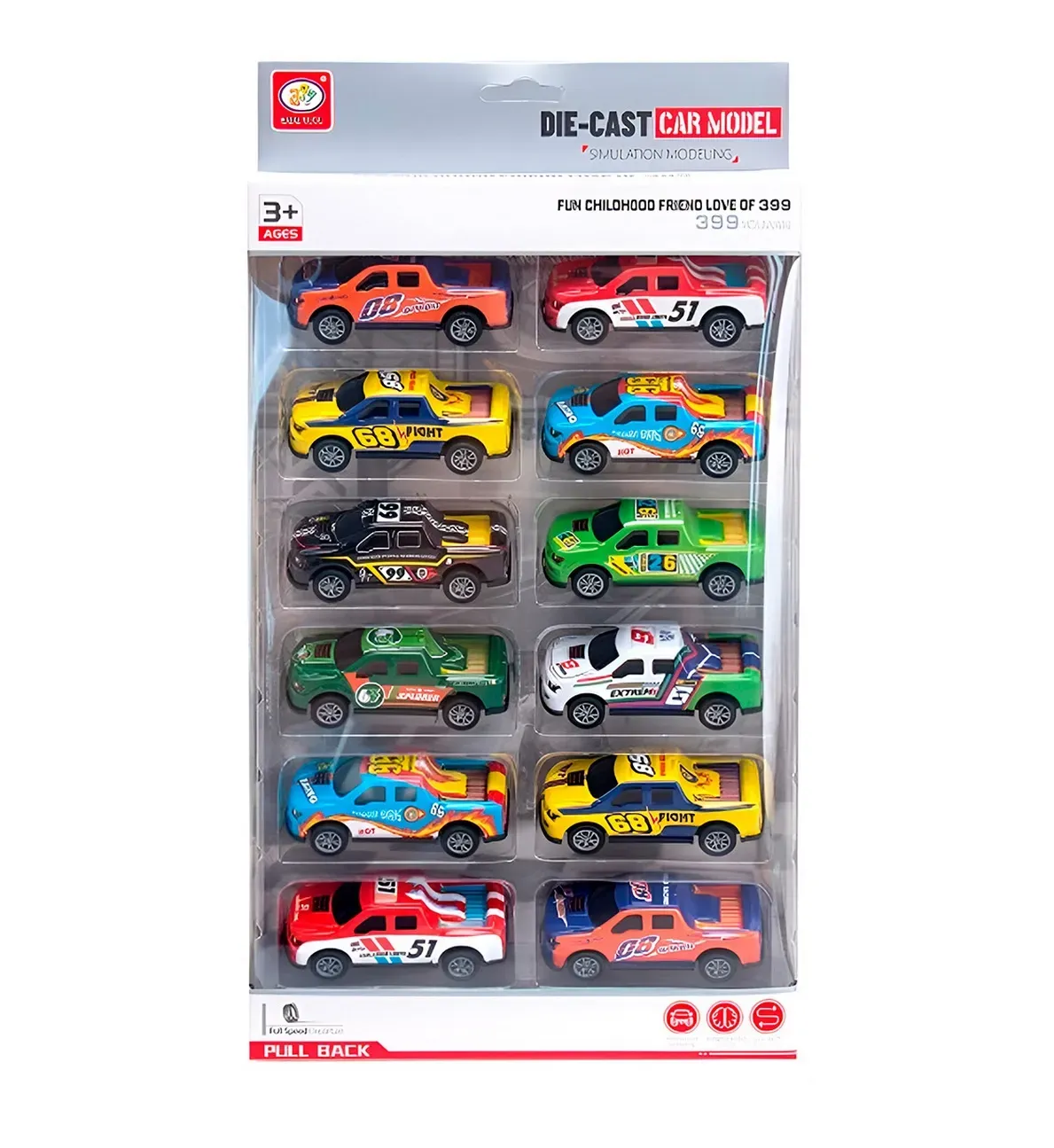 Camioneta Deportiva Carrera Rally De Impulso Niño X 12 Pcs