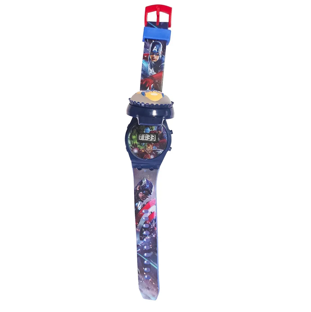 Reloj Niños Digital Capitan America Luces Spinner Infantil