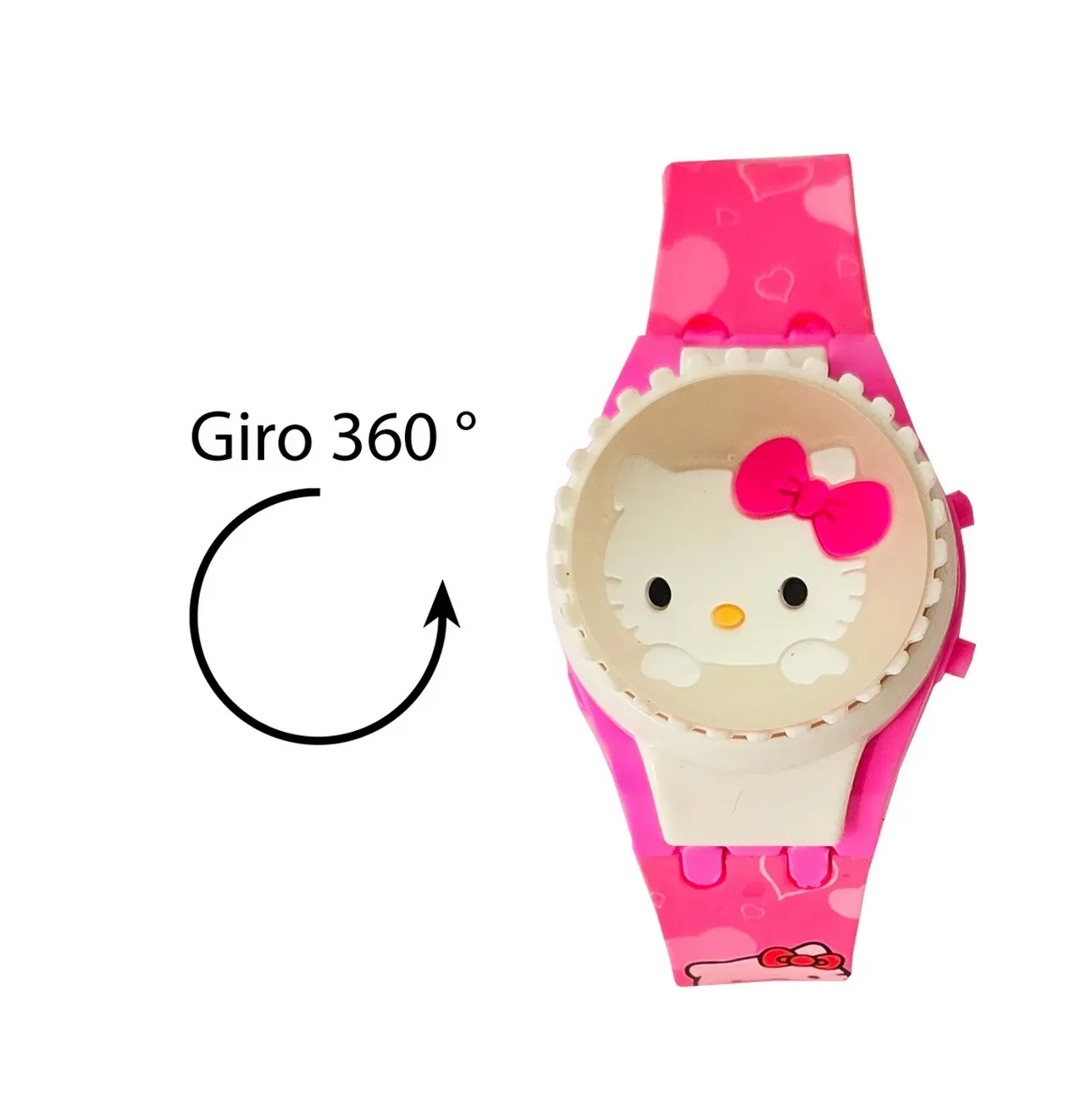 Reloj Niños Digital Hello Kitty Luces Spinner Infantil Niñas