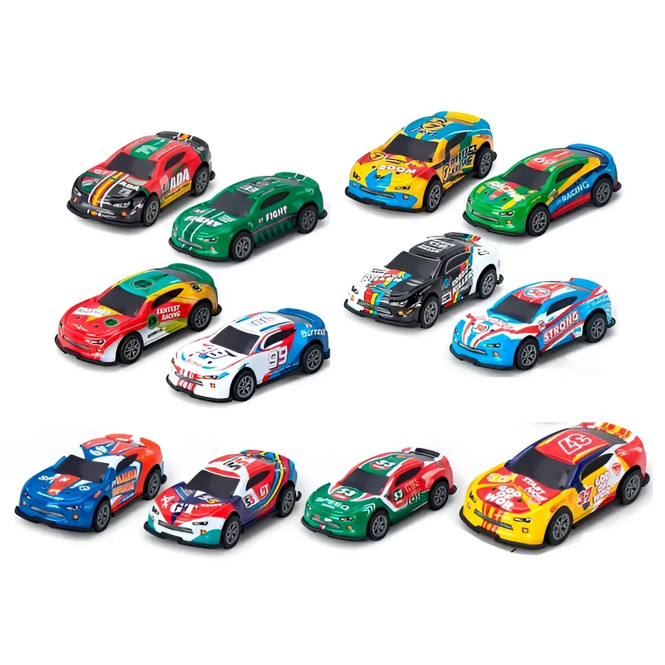 Carro Deportivo Carrera Rally De Impulso Niño X 12 Pcs