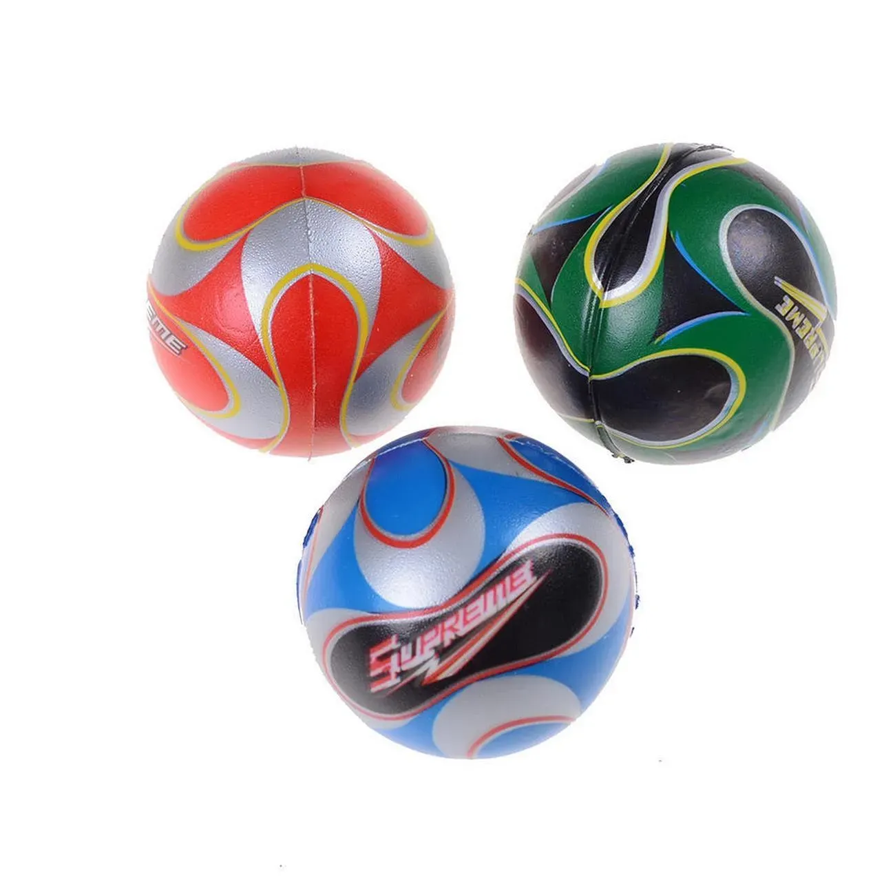 Pelotas Antiestres Futbol Soccer Multicolor X 12 Unidades