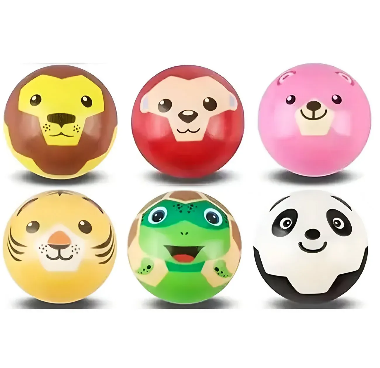 Pelotas Antiestres Animales Multicolor X 12 Unidades