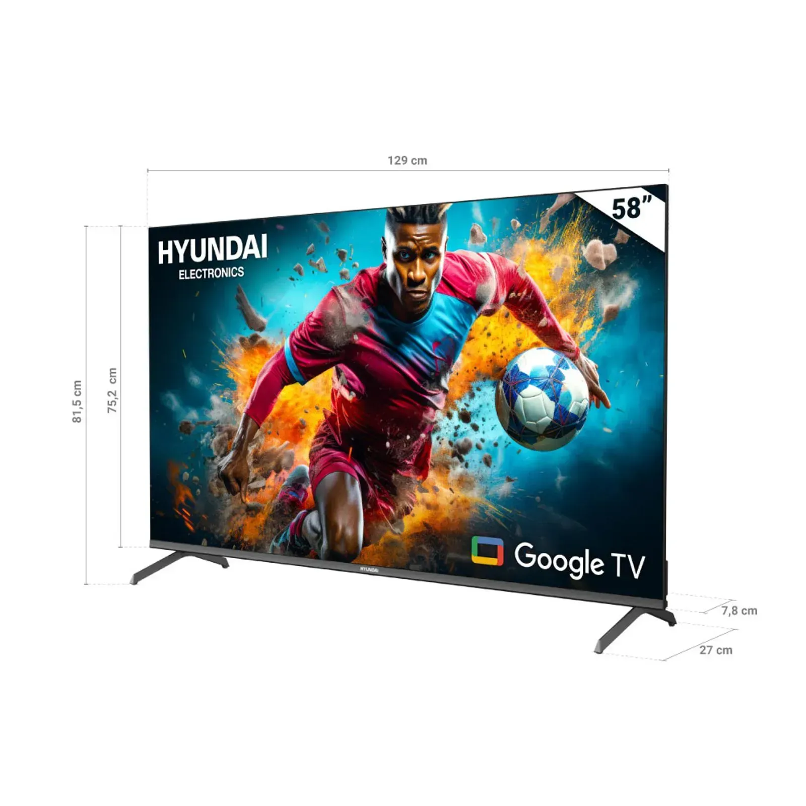 Televisor Hyundai 58" UHD 4K Google tv HYLED5809G4KM