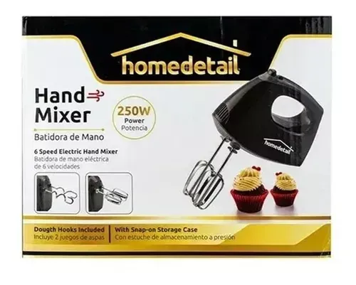 Batidora De Mano Con 6 Velocidades Ajust Hand Mixer 2 Aspas