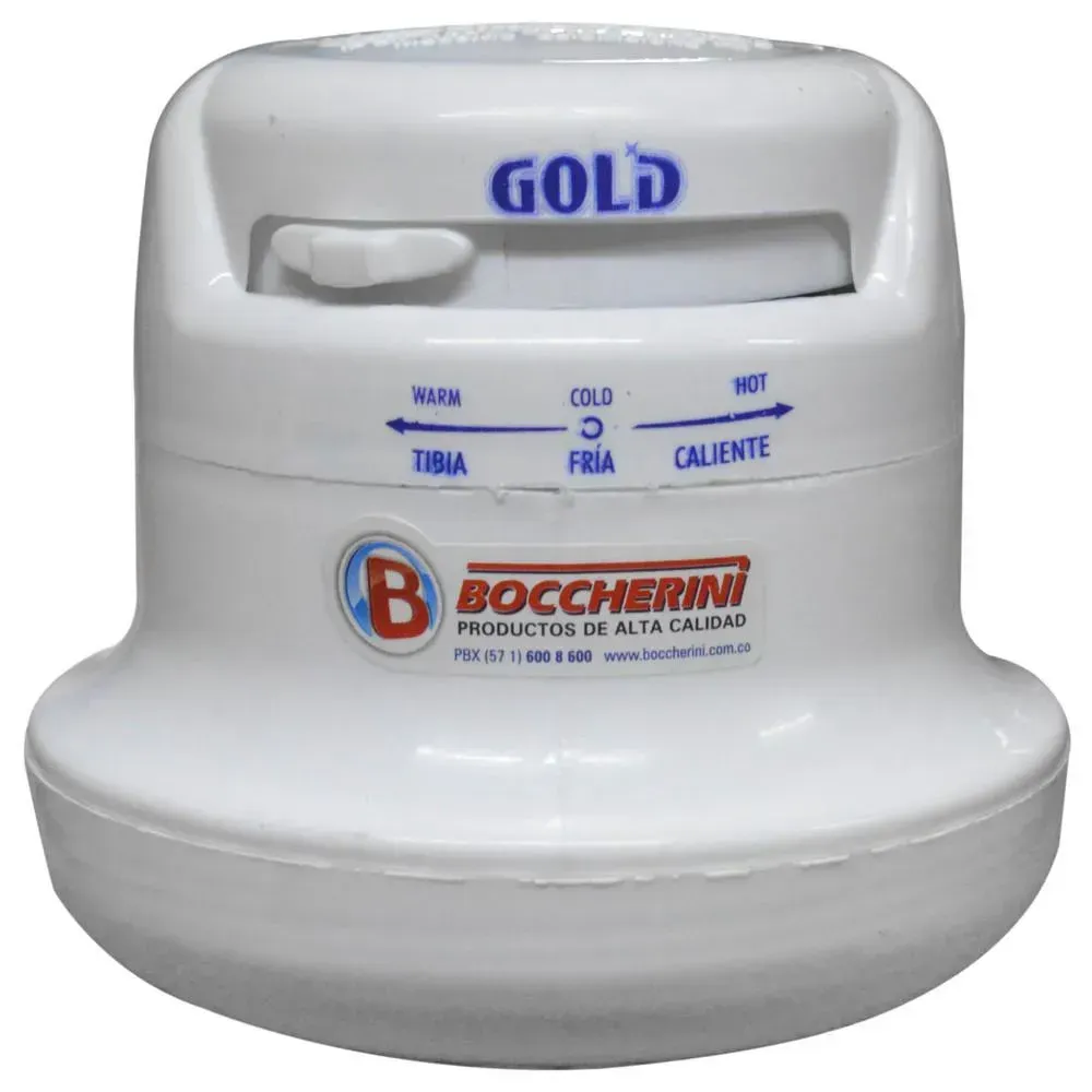 Ducha Eléctrica Boccherini Gold Blanca 110v- 120v