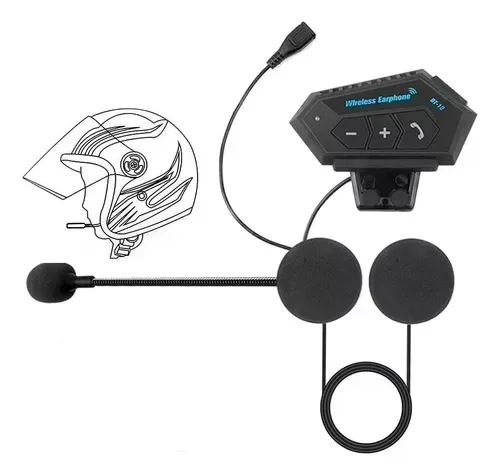 Intercomunicador Impermeable Bt12 Auriculares Casco Bluetooh