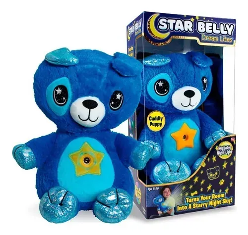 Peluche Star Belly Dream Lites Luz Nocturna Azul