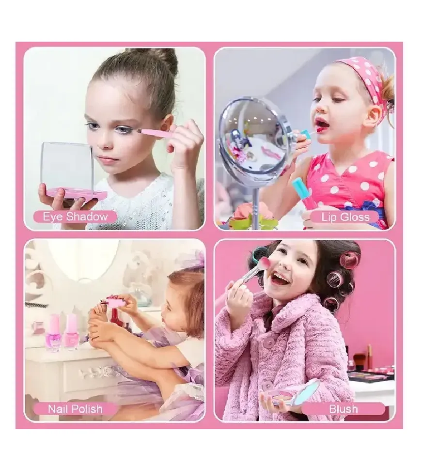 Maquillaje Real Para Niñas, Lavable Y No Tóxico Maleta 1246