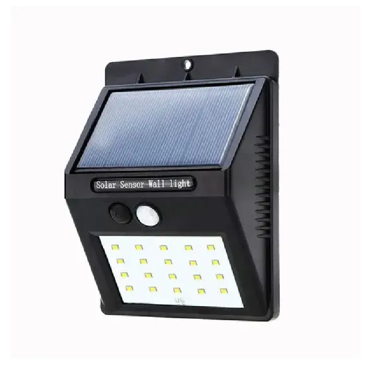 Lámpara Luz Led Exteriores Sensor Movimiento Panel Solar 20l