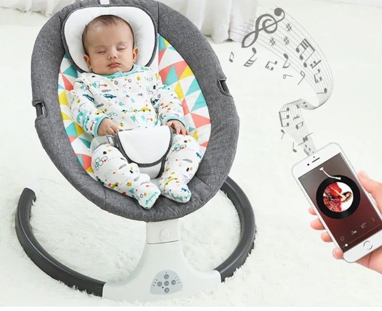 Silla Mecedora Electrica Para Bebe Con Movimiento Lateral F45141