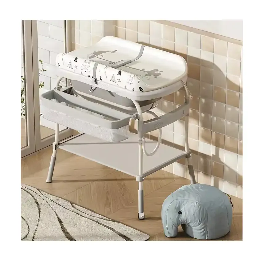 Soporte Y Bañera Bebe Con Cambiador Niño Niña Completo Tina