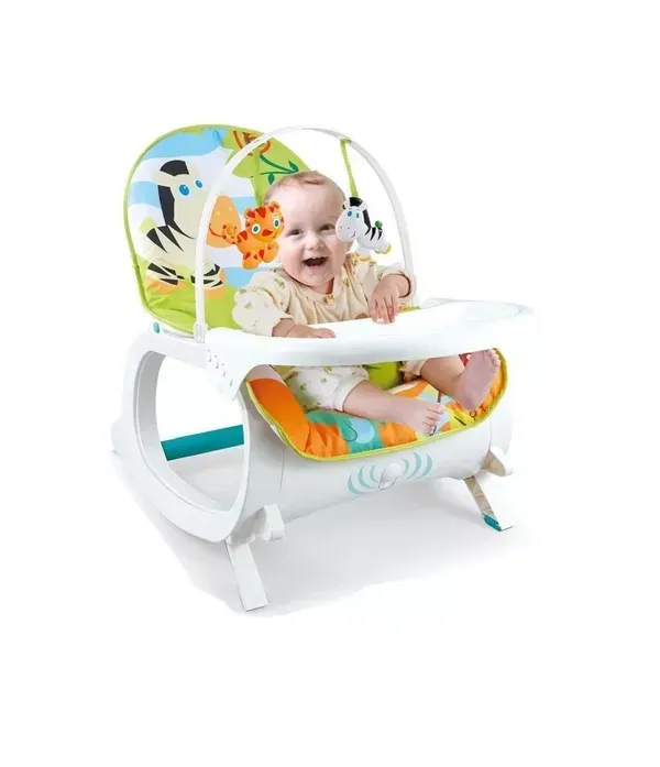 Silla Mecedora Vibradora Crece Conmigo Bebe Selva Con Comedor