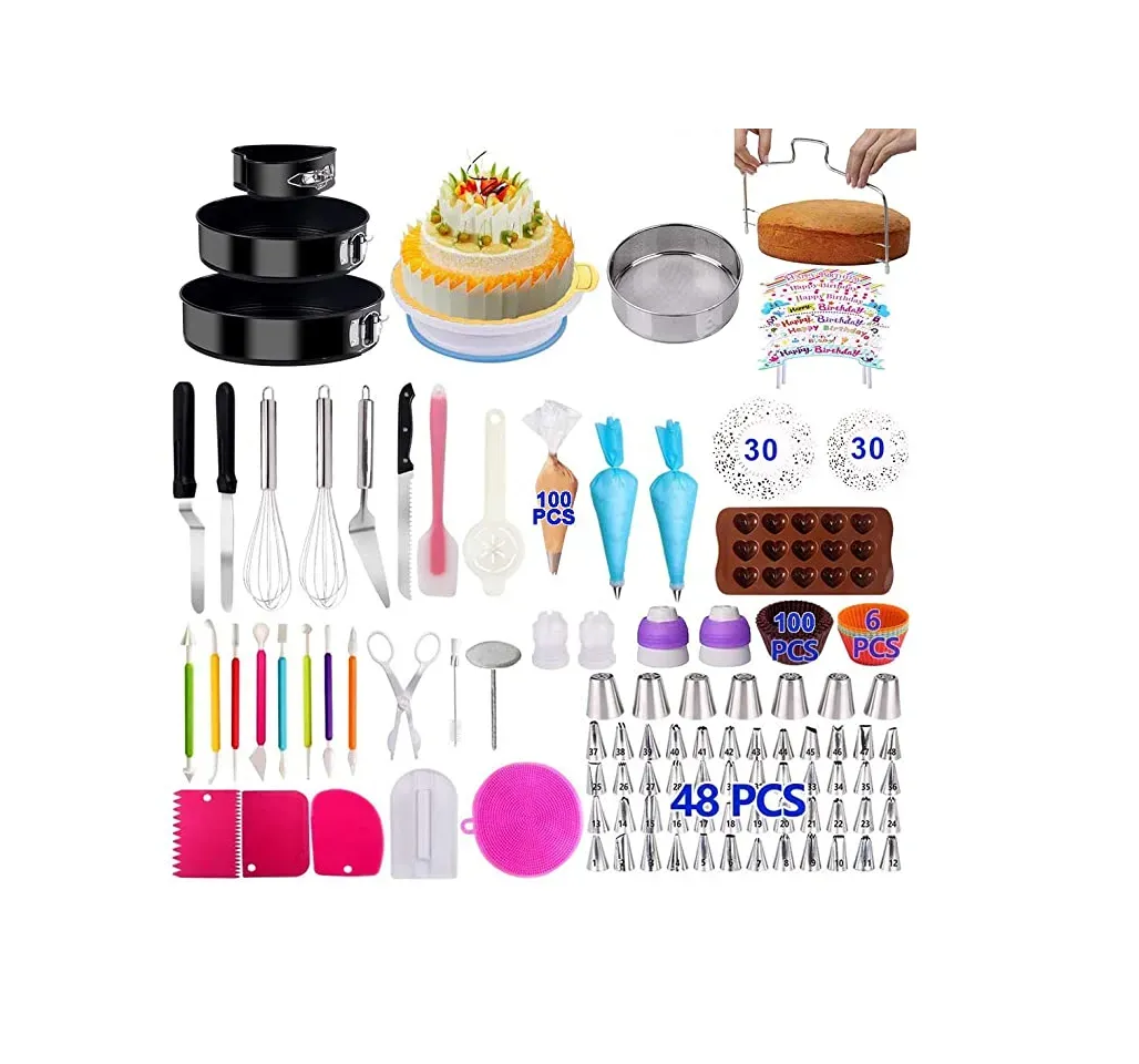 Kit Pastelería Decoración Tortas Ponqués Pasteles X367 Piezas