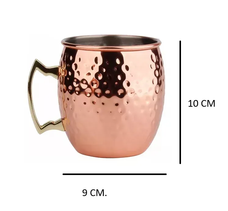 Moscow Mule Tazas 100% Cobre Martillado Set De 4 (16Oz)