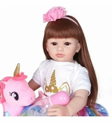 Bebe Aspecto Realista Silicona  Accesorios Unicornio Ggg33