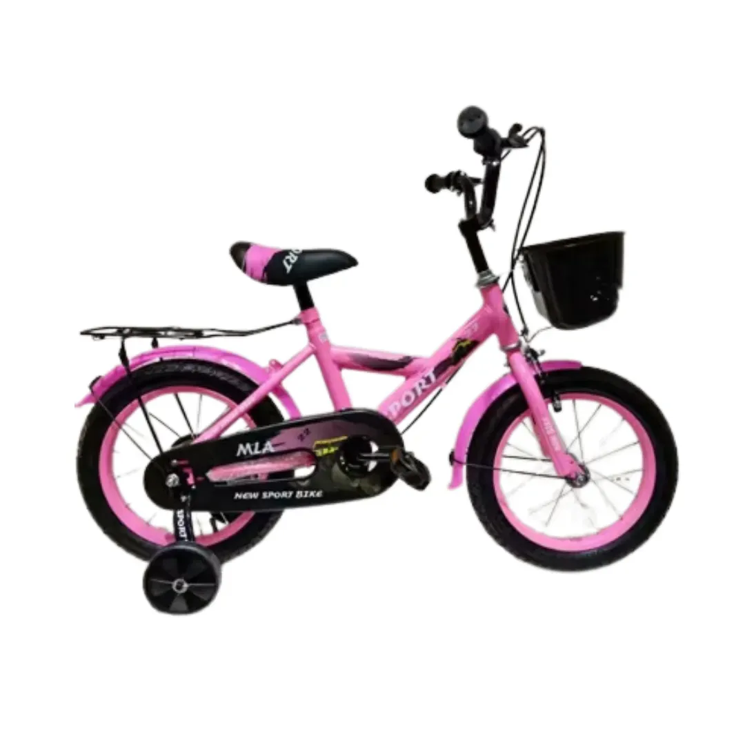 Bicicleta Niña canasta Freno rueda auxiliare Fucsia BC0-F