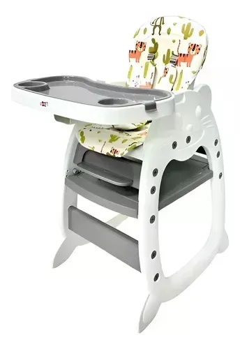 Silla De Comer De Bebe 3 En 1 Comedor Escritorio Mecedor Verde R-1