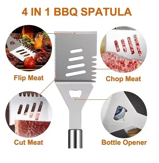 Set Parrilla Bbq 29 Piezas Con Maletin Kit Asados Parrillero