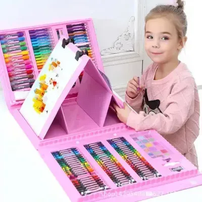 Set De Arte Para Niños 208 Piezas Portátil Crayon 7221