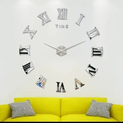 Reloj De Pared 3d Grande Números Romanos