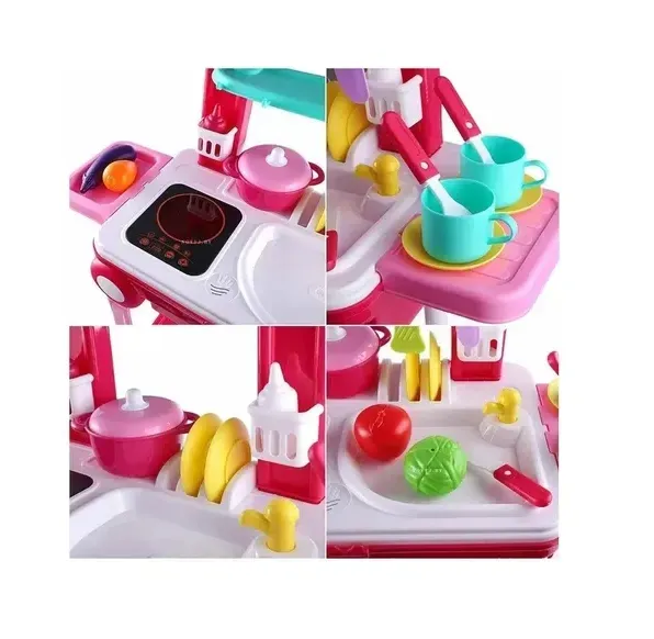 Cocina Para Niña Tipo Maleta Con Sonidos Ref 008-921