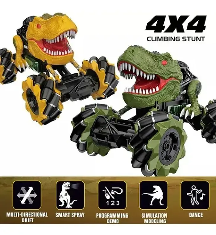 Carro A Control Remoto Humo Luces Sonido Dino T-rex