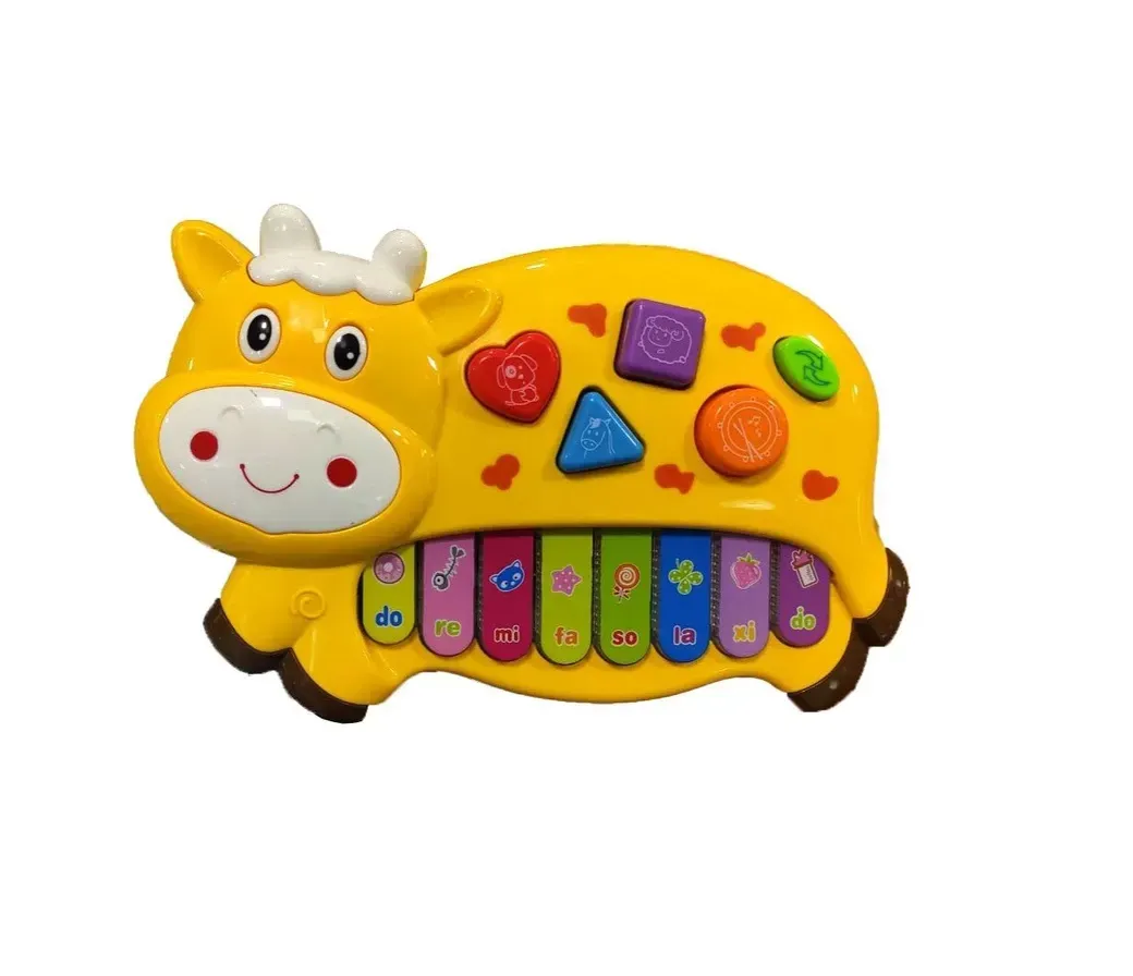 Piano Organeta Musical Juguete Bebes Animal 23cm Niños Luces