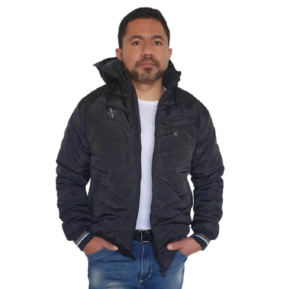 Chaqueta Para Hombre Negra Con Interior En Tela Ovejera