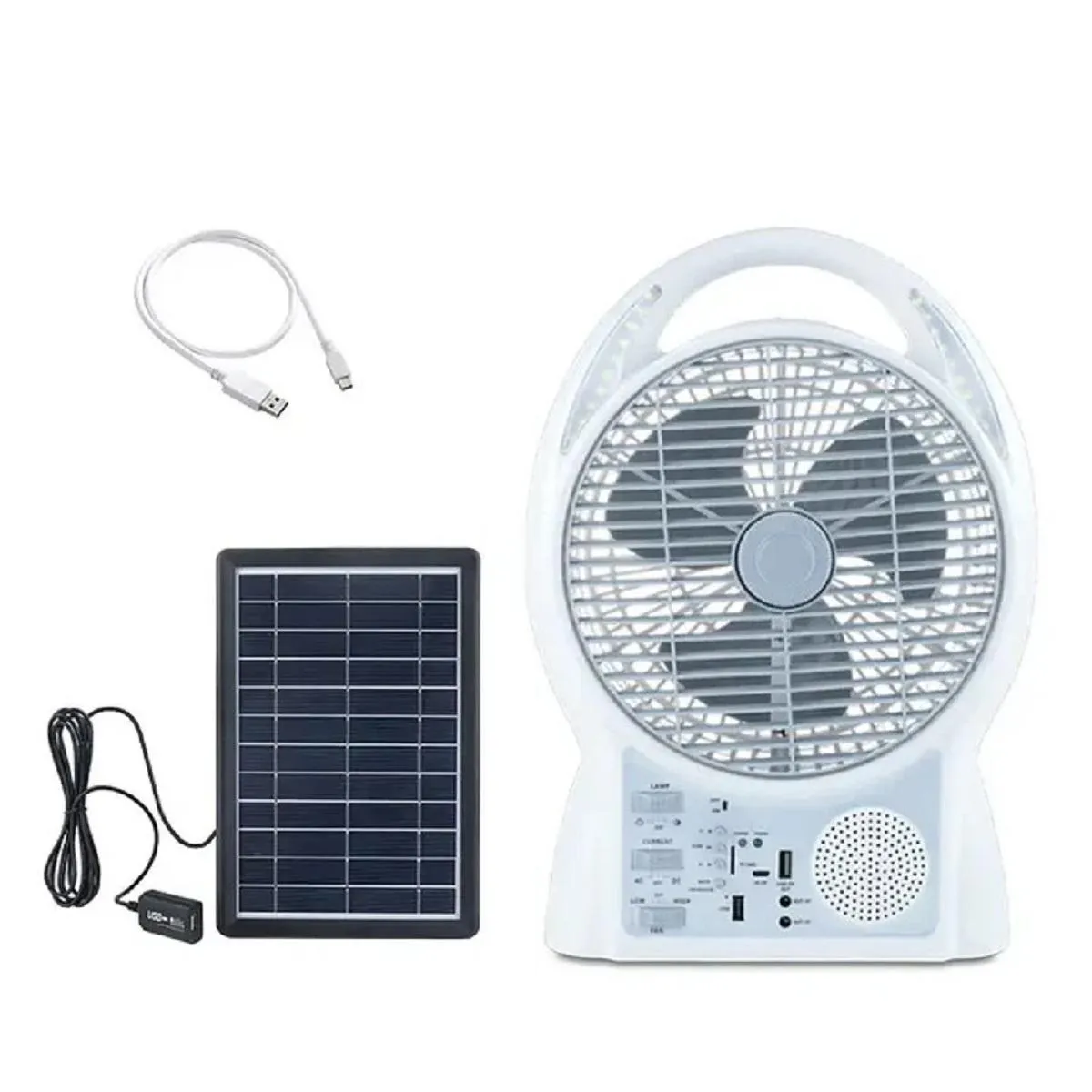 Ventilador Recargable Solar 6 en 1 GdTimes GD-8029