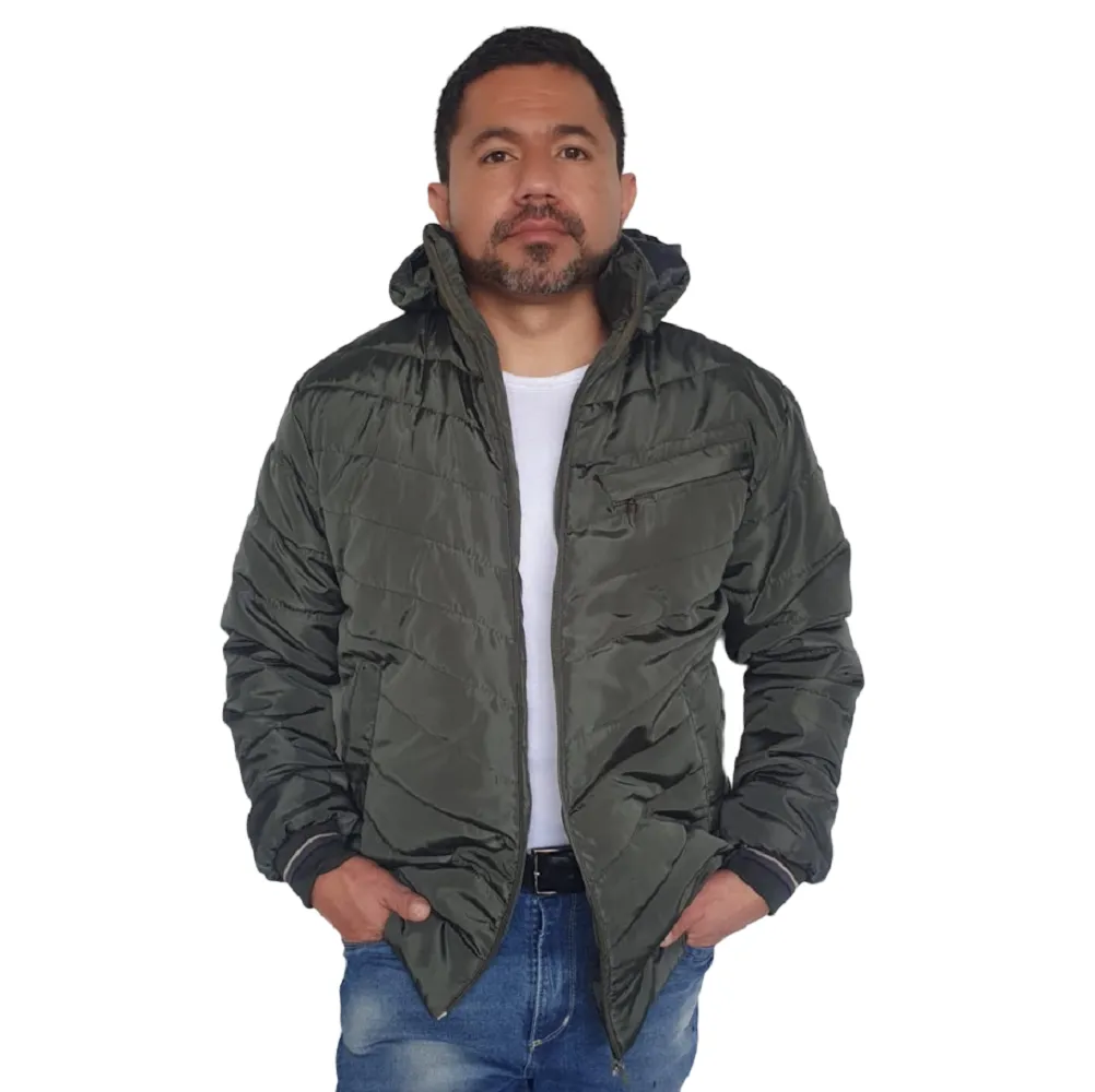 Chaqueta Para Hombre Verde Militar Con Interior En Tela Ovejera