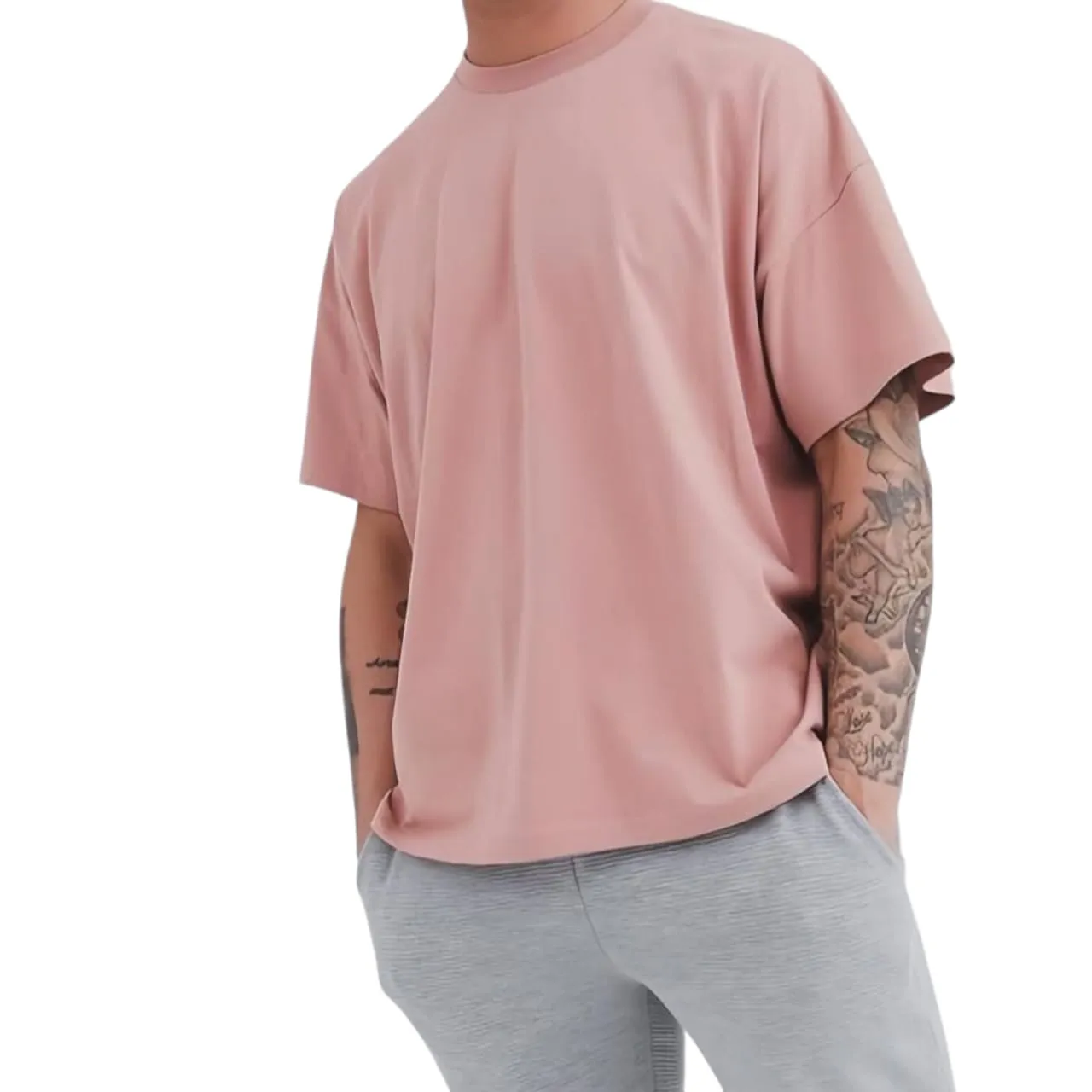 Camiseta Oversize Burda Licrada Palo de Rosa