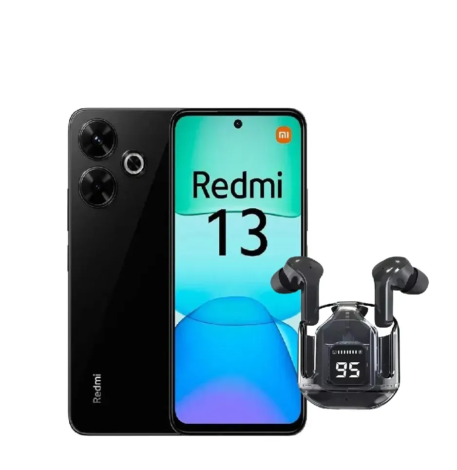 Celular Xiaomi Redmi 13 6  Ram 128 Negro + Audífonos Bluetooth 